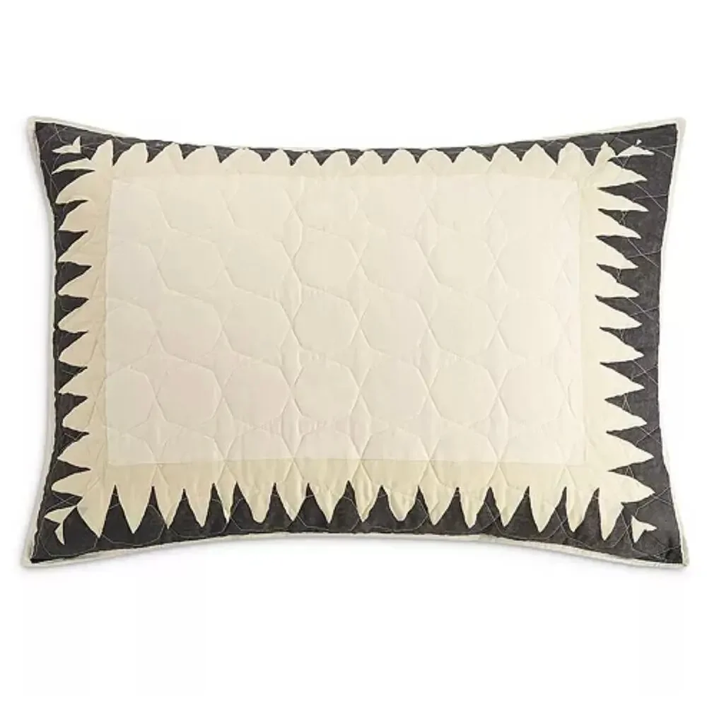 Soleil 4-Piece Medallion Cotton Quilt Set Jungalow Queen black white boho sun